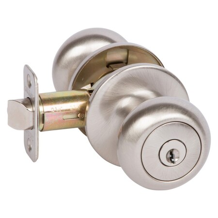 Delaney Hardware Saxon Satin Nickel Keyed Entry Door Knob KS1001